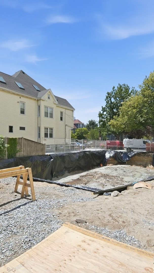 The street elevation at Bolton Grove under construction